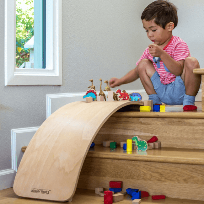 Kinderfeets® Lesena ravnotežna deska Kinderboard Sage Wash